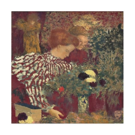 Edouard Vuillard 'Woman In A Striped Dress' Canvas Art,35x35